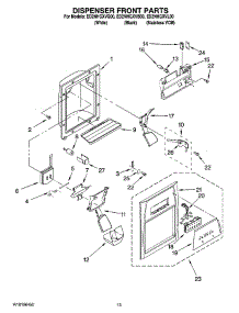 08 - Dispenser Front Parts parts for Whirlpool Refrigerator ED2NHGXVQ00 from AppliancePartsPros.com
