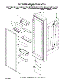 06 - Refrigerator Door Parts parts for Whirlpool Refrigerator GS6NHAXVA02 from AppliancePartsPros.com