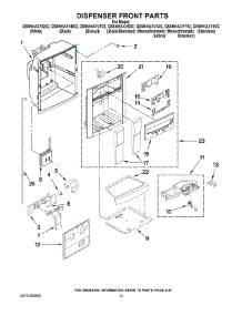 08 - Dispenser Front Parts parts for Whirlpool Refrigerator GS6NHAXVA02 from AppliancePartsPros.com
