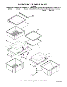 03 - Refrigerator Shelf Parts parts for Whirlpool Refrigerator GS6NHAXVS02 from AppliancePartsPros.com