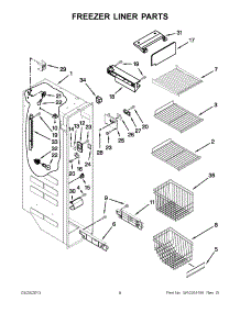 04 - Freezer Liner Parts parts for Whirlpool Refrigerator GD5RVAXVA02 from AppliancePartsPros.com
