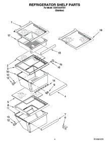 03 - Refrigerator Shelf Parts parts for Whirlpool Refrigerator GS2KVAXVS01 from AppliancePartsPros.com