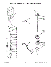 05 - Motor And Ice Container Parts parts for Whirlpool Refrigerator GD5RVAXVA02 from AppliancePartsPros.com