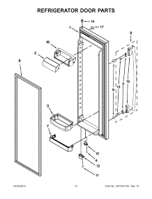 06 - Refrigerator Door Parts parts for Whirlpool Refrigerator GD5RVAXVA02 from AppliancePartsPros.com