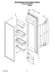 06 - Refrigerator Door Parts parts for Whirlpool Refrigerator GS2KVAXVS01 from AppliancePartsPros.com