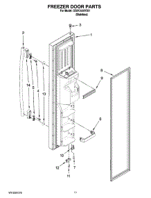 07 - Freezer Door Parts parts for Whirlpool Refrigerator GS2KVAXVS01 from AppliancePartsPros.com