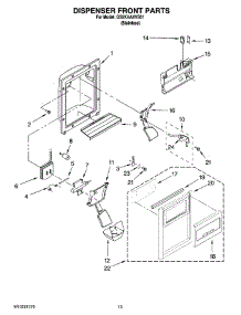 08 - Dispenser Front Parts parts for Whirlpool Refrigerator GS2KVAXVS01 from AppliancePartsPros.com