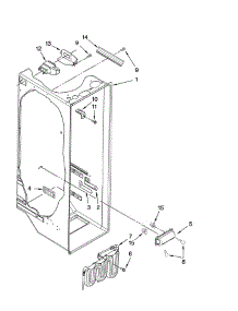 Refrigerator Liner parts for Whirlpool Refrigerator ED5LVAXVQ01 from AppliancePartsPros.com