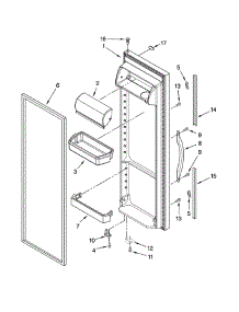 Refrigerator Door parts for Whirlpool Refrigerator ED5LVAXVQ01 from AppliancePartsPros.com