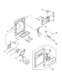 Dispenser Front parts for Whirlpool Refrigerator ED5LVAXVQ01 from AppliancePartsPros.com