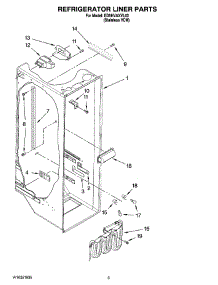 02 - Refrigerator Liner Parts parts for Whirlpool Refrigerator ED5HVAXVL03 from AppliancePartsPros.com