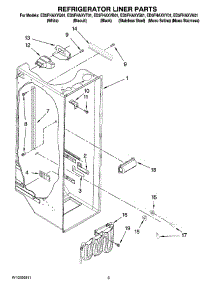 02 - Refrigerator Liner Parts parts for Whirlpool Refrigerator ED5FHAXVT01 from AppliancePartsPros.com
