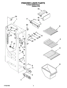 04 - Freezer Liner Parts parts for Whirlpool Refrigerator ED5HVAXVL03 from AppliancePartsPros.com