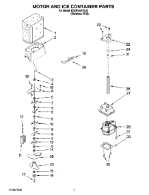 05 - Motor And Ice Container Parts parts for Whirlpool Refrigerator ED5HVAXVL03 from AppliancePartsPros.com