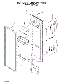 06 - Refrigerator Door Parts parts for Whirlpool Refrigerator ED5HVAXVL03 from AppliancePartsPros.com