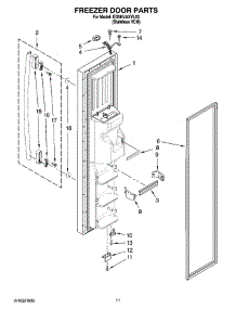 07 - Freezer Door Parts parts for Whirlpool Refrigerator ED5HVAXVL03 from AppliancePartsPros.com