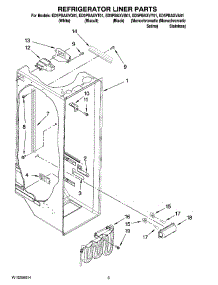 02 - Refrigerator Liner Parts parts for Whirlpool Refrigerator ED5PBAXVA01 from AppliancePartsPros.com