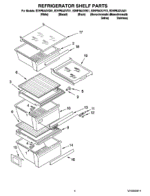 03 - Refrigerator Shelf Parts parts for Whirlpool Refrigerator ED5PBAXVA01 from AppliancePartsPros.com
