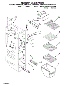 04 - Freezer Liner Parts parts for Whirlpool Refrigerator ED5PBAXVA01 from AppliancePartsPros.com