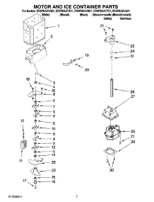05 - Motor And Ice Container Parts parts for Whirlpool Refrigerator ED5PBAXVA01 from AppliancePartsPros.com