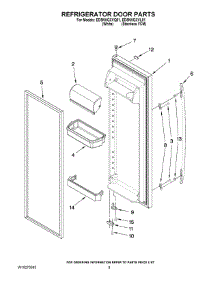 06 - Refrigerator Door Parts parts for Whirlpool Refrigerator ED5NHGXVL01 from AppliancePartsPros.com