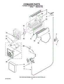 12 - Icemaker Parts parts for Whirlpool Refrigerator ED5NHGXVL01 from AppliancePartsPros.com