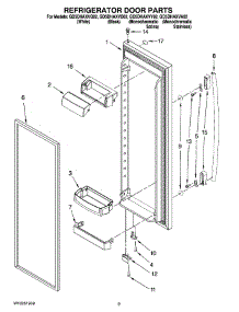 06 - Refrigerator Door Parts parts for Whirlpool Refrigerator GD5DHAXVA02 from AppliancePartsPros.com