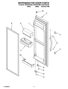 06 - Refrigerator Door Parts parts for Whirlpool Refrigerator ED5HVEXVQ03 from AppliancePartsPros.com