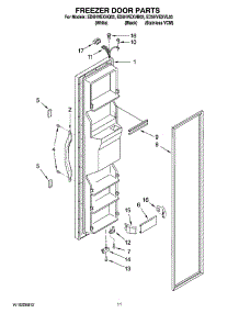 07 - Freezer Door Parts parts for Whirlpool Refrigerator ED5HVEXVQ03 from AppliancePartsPros.com
