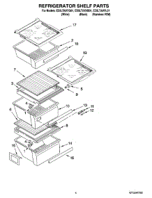 03 - Refrigerator Shelf Parts parts for Whirlpool Refrigerator ED5LTAXVQ01 from AppliancePartsPros.com