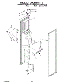 07 - Freezer Door Parts parts for Whirlpool Refrigerator ED5HHAXVQ03 from AppliancePartsPros.com