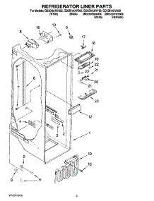 02 - Refrigerator Liner Parts parts for Whirlpool Refrigerator GD5DHAXVQ02 from AppliancePartsPros.com
