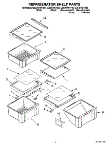03 - Refrigerator Shelf Parts parts for Whirlpool Refrigerator GD5DHAXVQ02 from AppliancePartsPros.com
