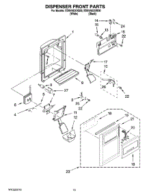 08 - Dispenser Front Parts parts for Whirlpool Refrigerator ED5VHAXVB00 from AppliancePartsPros.com