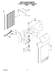 10 - Air Flow Parts parts for Whirlpool Refrigerator ED5VHAXVB00 from AppliancePartsPros.com