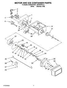 05 - Motor And Ice Container Parts parts for Whirlpool Refrigerator ED2NHGXVL01 from AppliancePartsPros.com