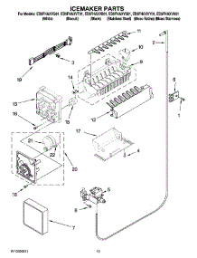 12 - Icemaker Parts, Optional Parts (Not Included) parts for Whirlpool Refrigerator ED5FHAXVY01 from AppliancePartsPros.com
