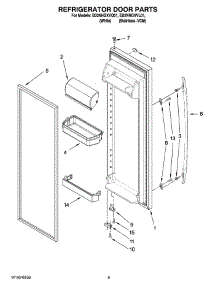 06 - Refrigerator Door Parts parts for Whirlpool Refrigerator ED2NHGXVL01 from AppliancePartsPros.com