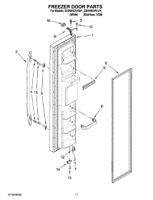 07 - Freezer Door Parts parts for Whirlpool Refrigerator ED2NHGXVL01 from AppliancePartsPros.com