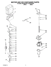 05 - Motor And Ice Container Parts parts for Whirlpool Refrigerator ED5VHAXVB01 from AppliancePartsPros.com