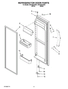 06 - Refrigerator Door Parts parts for Whirlpool Refrigerator ED5VHAXVB01 from AppliancePartsPros.com