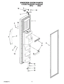 07 - Freezer Door Parts parts for Whirlpool Refrigerator ED5VHAXVB01 from AppliancePartsPros.com