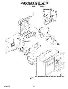 08 - Dispenser Front Parts parts for Whirlpool Refrigerator ED5VHAXVB01 from AppliancePartsPros.com