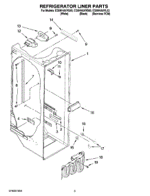 02 - Refrigerator Liner Parts parts for Whirlpool Refrigerator ED5HHAXVB03 from AppliancePartsPros.com