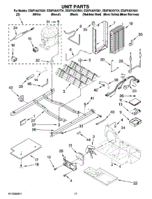 11 - Unit Parts parts for Whirlpool Refrigerator ED5FHAXVQ01 from AppliancePartsPros.com
