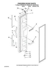 07 - Freezer Door Parts parts for Whirlpool Refrigerator ED5VHEXVL01 from AppliancePartsPros.com