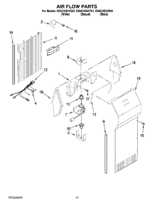 10 - Air Flow Parts parts for Whirlpool Refrigerator ED5CHQXVB01 from AppliancePartsPros.com