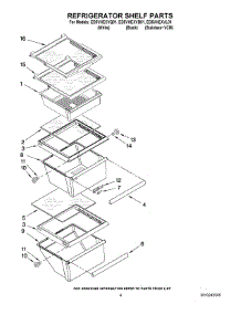 03 - Refrigerator Shelf Parts parts for Whirlpool Refrigerator ED5VHEXVQ01 from AppliancePartsPros.com