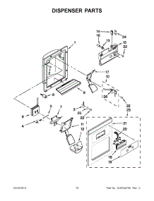 08 - Dispenser Parts parts for Whirlpool Refrigerator ED2VHEXVL01 from AppliancePartsPros.com