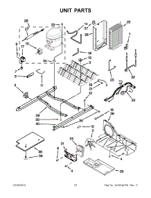 11 - Unit Parts parts for Whirlpool Refrigerator ED2VHEXVL01 from AppliancePartsPros.com